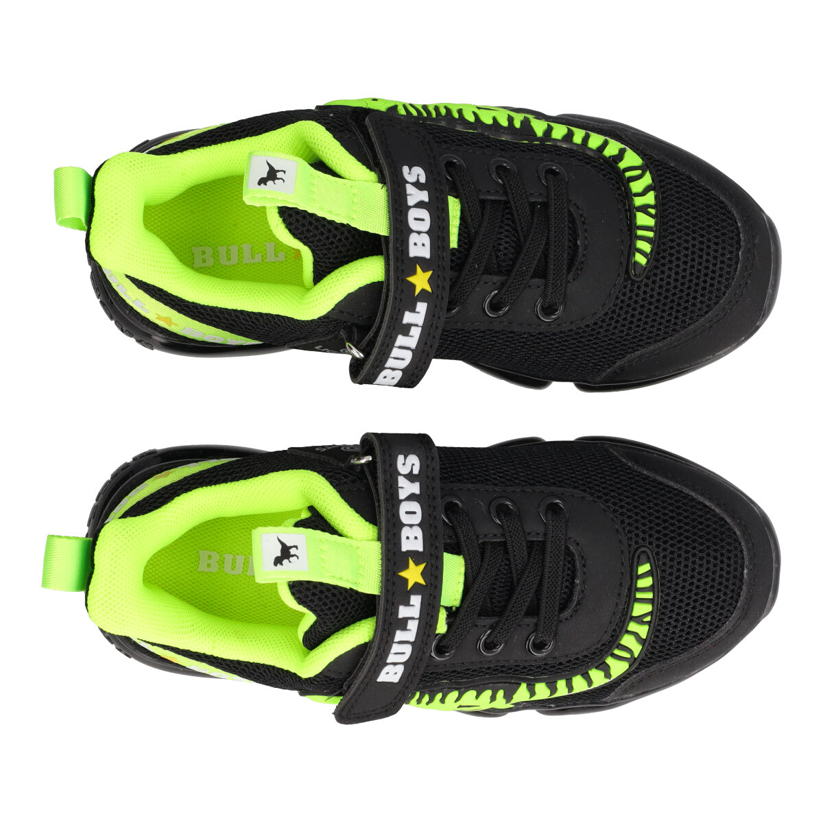 T-REX Sneakers Bambino Nere e Giallo Fluo con Luci