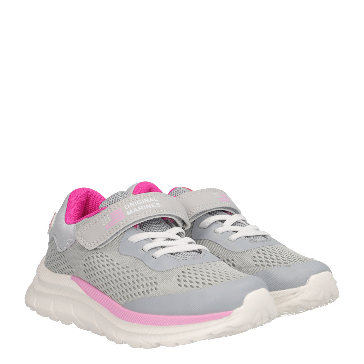 Sneakers Bambina Grigie e Fuxia