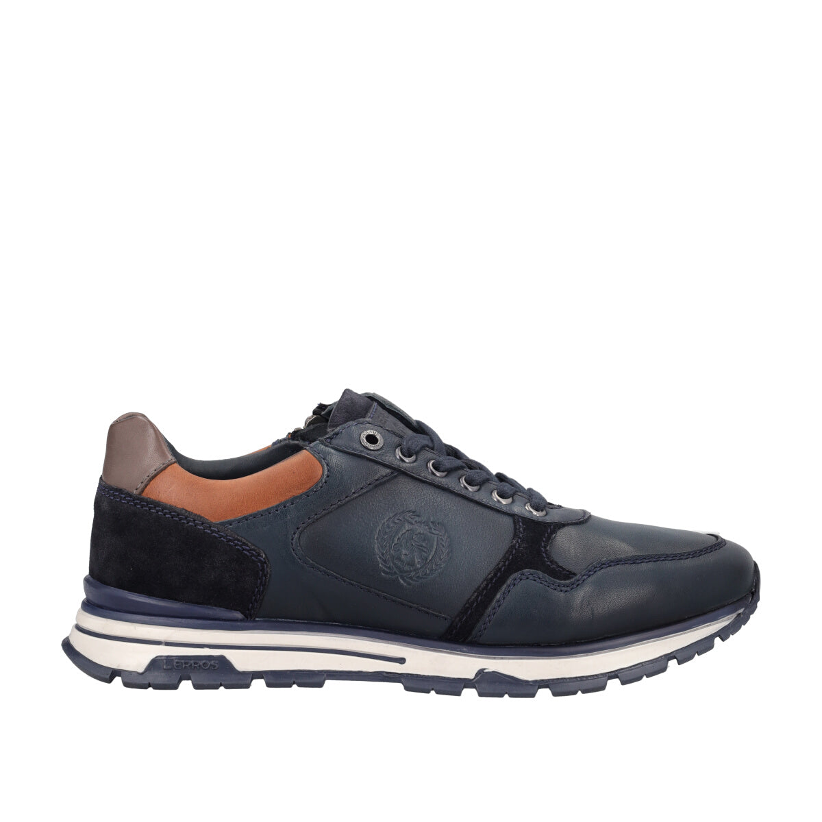 Stringate Uomo Blu in Pelle