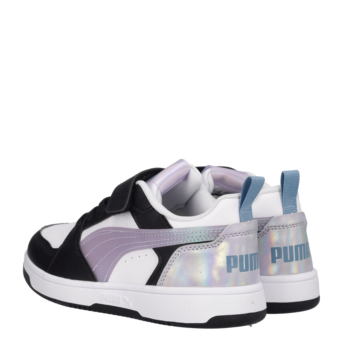 REBOUND V6 LO Sneakers Junior Lilla Metallizzato, Bianche e Nere