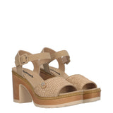 Sandali con Tacco Donna Beige
