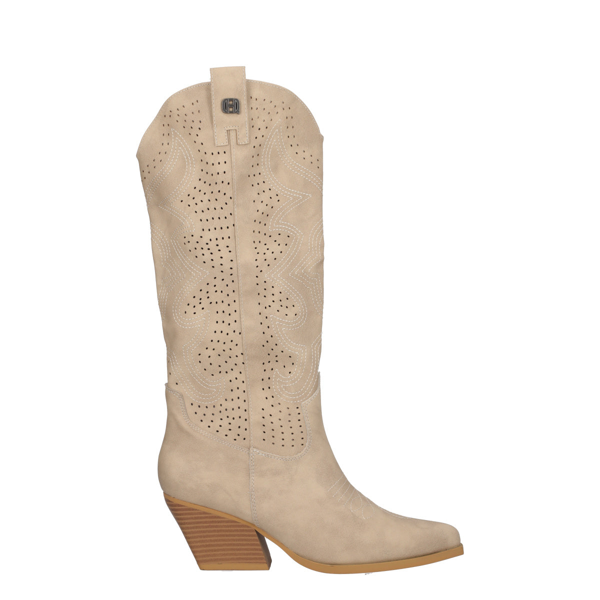 Stivale Donna Beige Texano