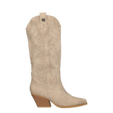 Stivale Donna Beige Texano