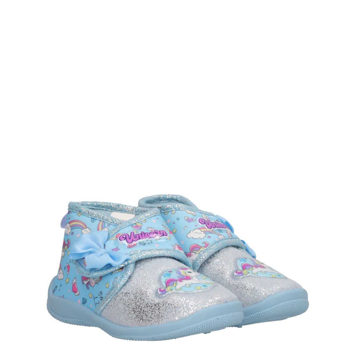 Pantofole Bambini Azzurre - Unicorn