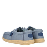 WALLY STRETCH CANVAS Mocassino Slip-on Uomo Azzurro