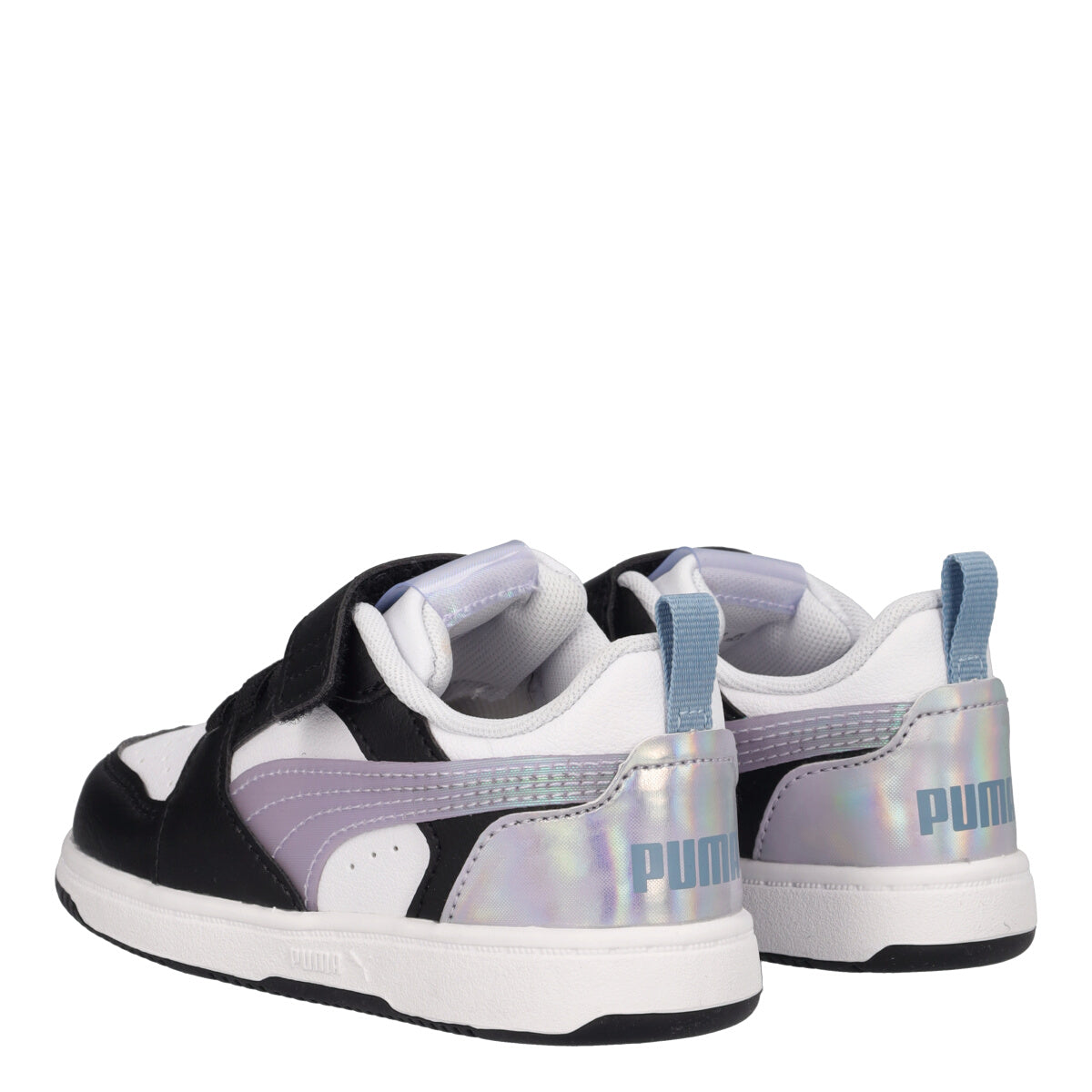 REBOUND V6 LO Sneakers Bambina Lilla Metallizzato, Nere e Bianche