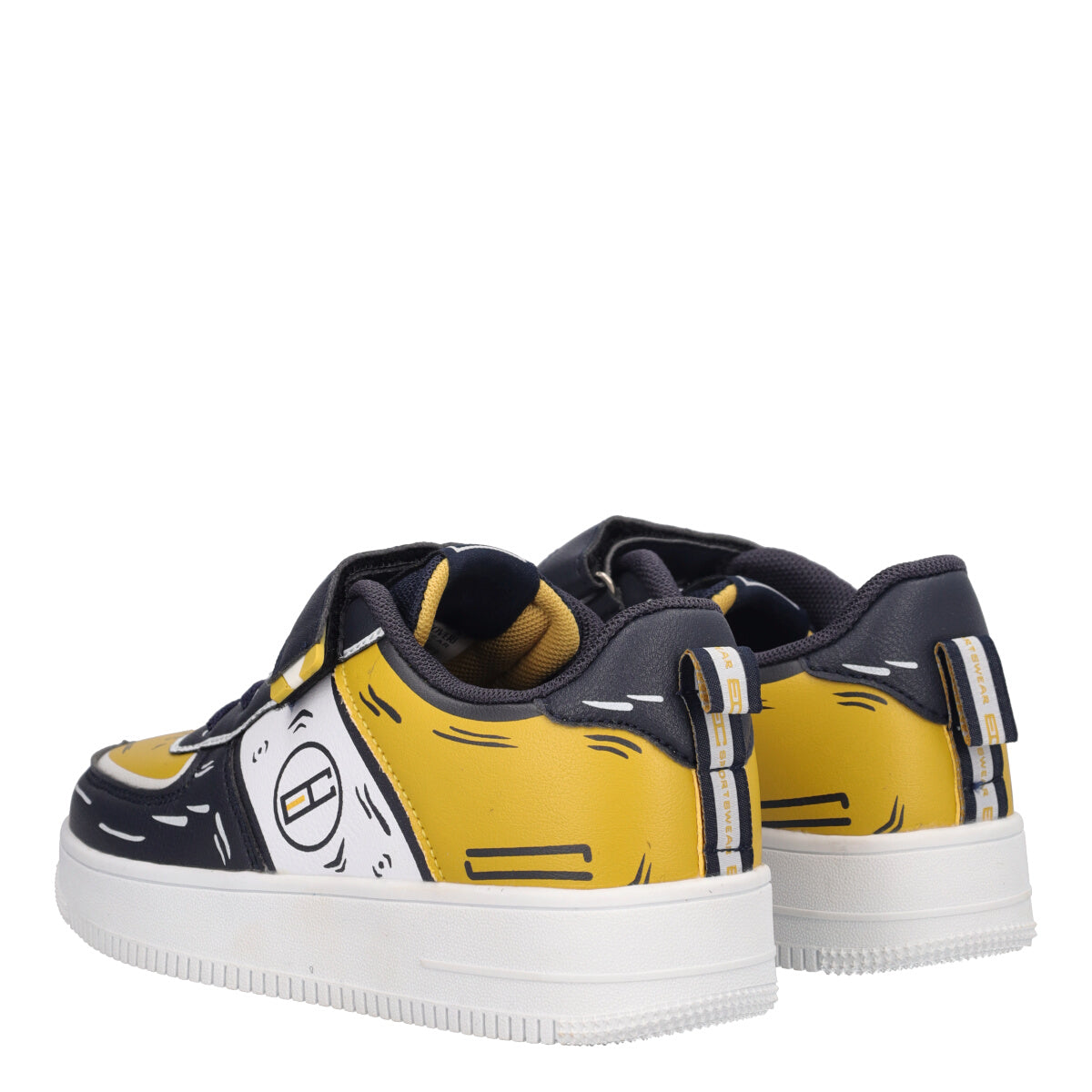 Sneakers Bambini Gialle, Nere e Bianche