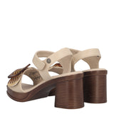 Sandali con Tacco Donna Beige
