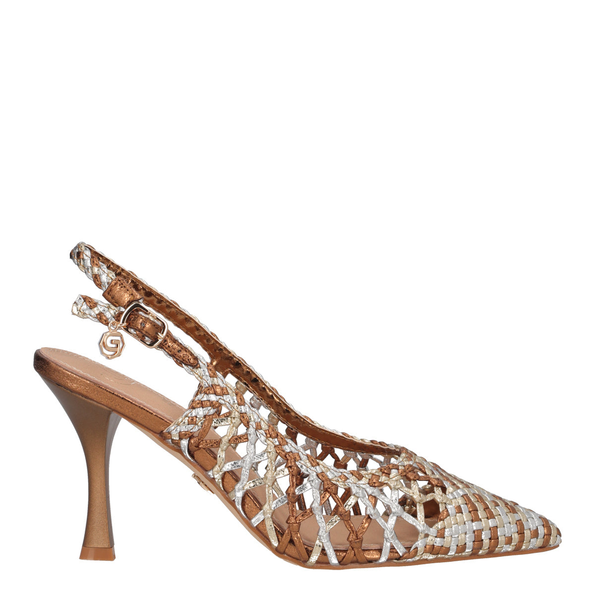 Slingback Donna Bronzo, Argento e Oro
