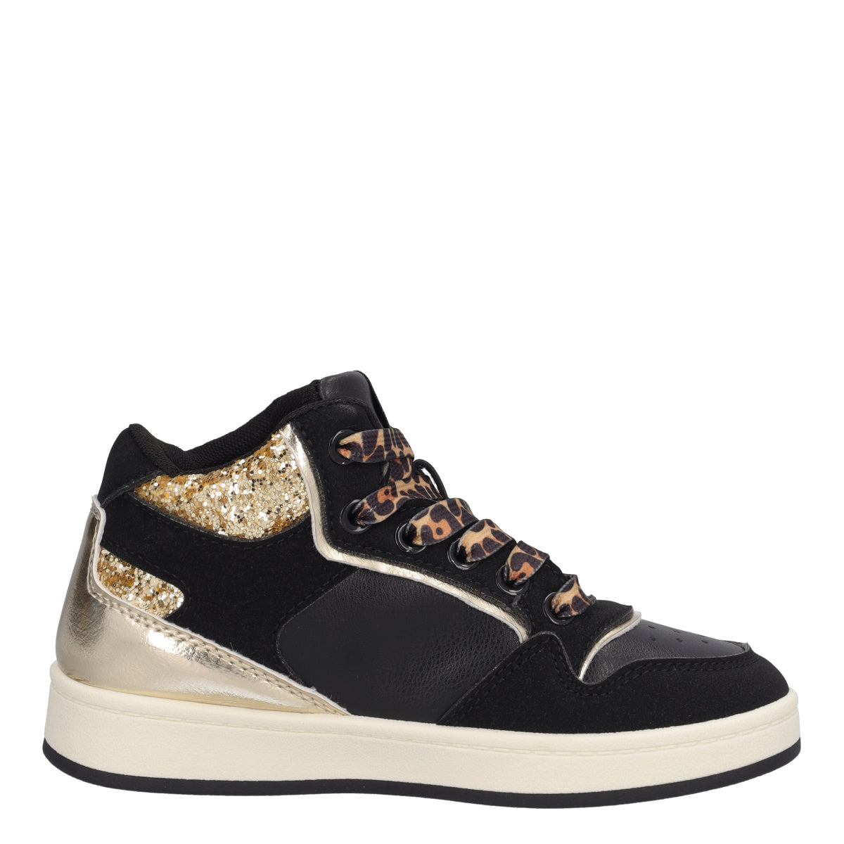 Sneakers Bambina Nere e Oro