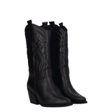 Stivali Texani Donna Neri in Pelle