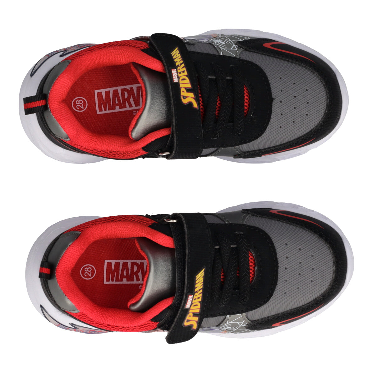Sneakers Bambino Nere e Rosse Spider-Man con Luci