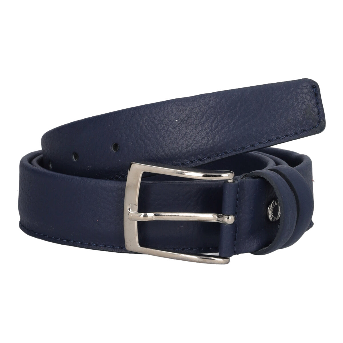 Cintura Uomo Blu Vitello