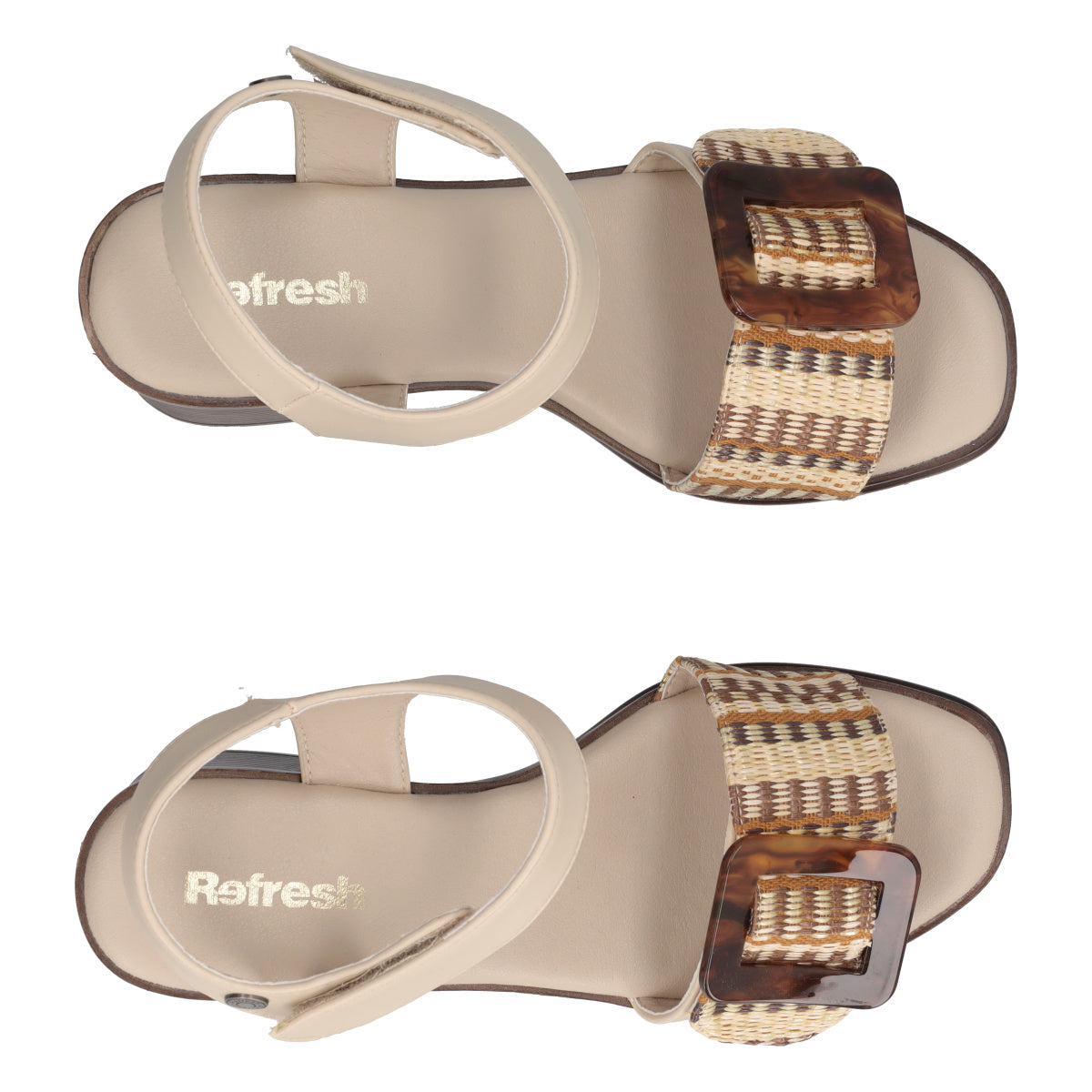 Sandali con Tacco Donna Beige