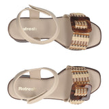 Sandali con Tacco Donna Beige