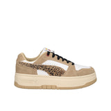 REBOUND FEMME LOW ANIMAL Sneakers Donna Beige, Bianca e Animalier