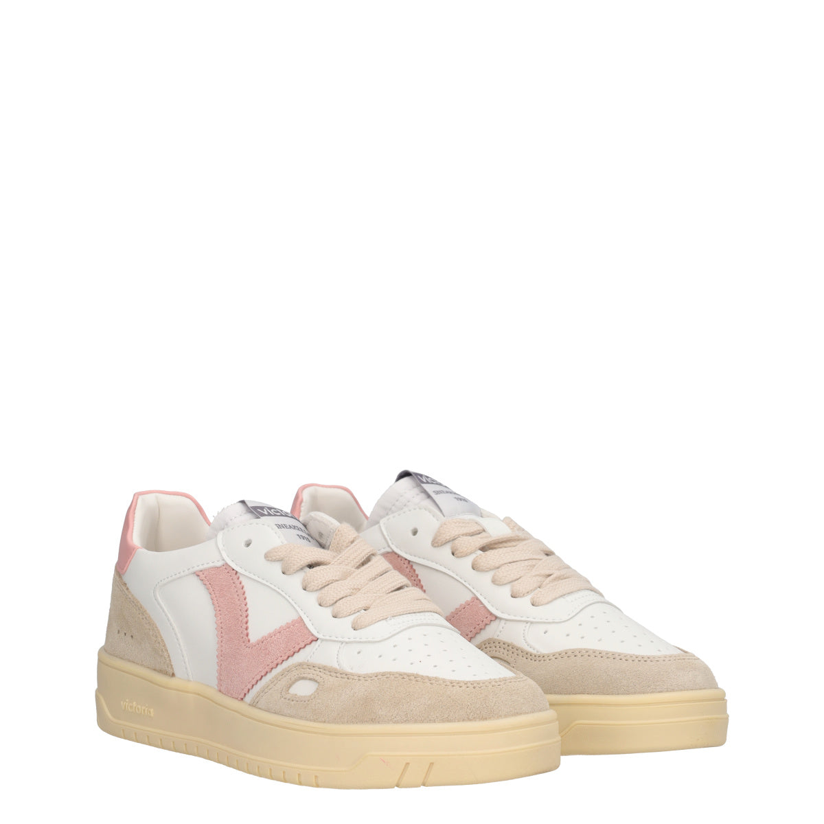 Sneakers Donna Bianche, Beige e Rosa