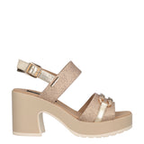 Sandali con Tacco Donna Oro