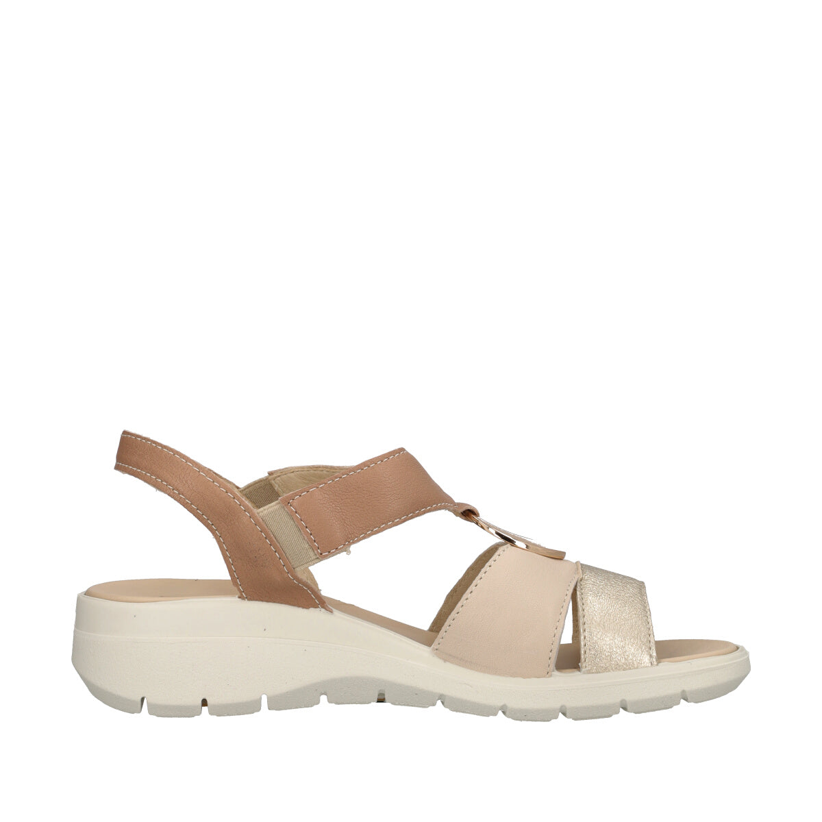 CHARLOTTE Sandali Donna Beige e Oro