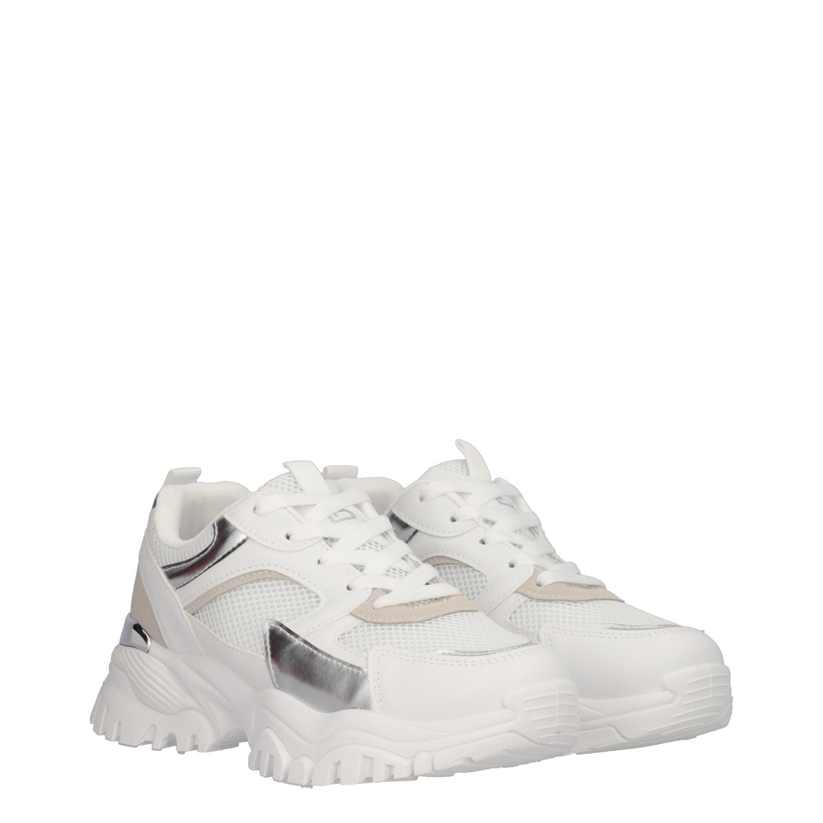 Sneakers Chunky Donna Bianche e Argento
