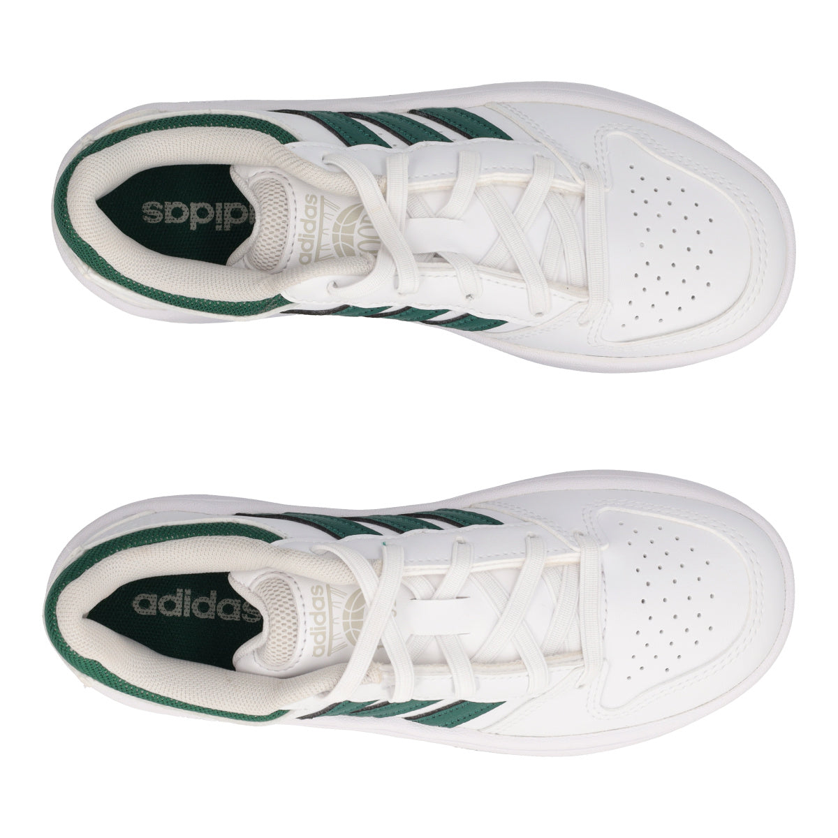 HOOPS CLASSIC EL Sneakers Bambini Bianche e Verdi