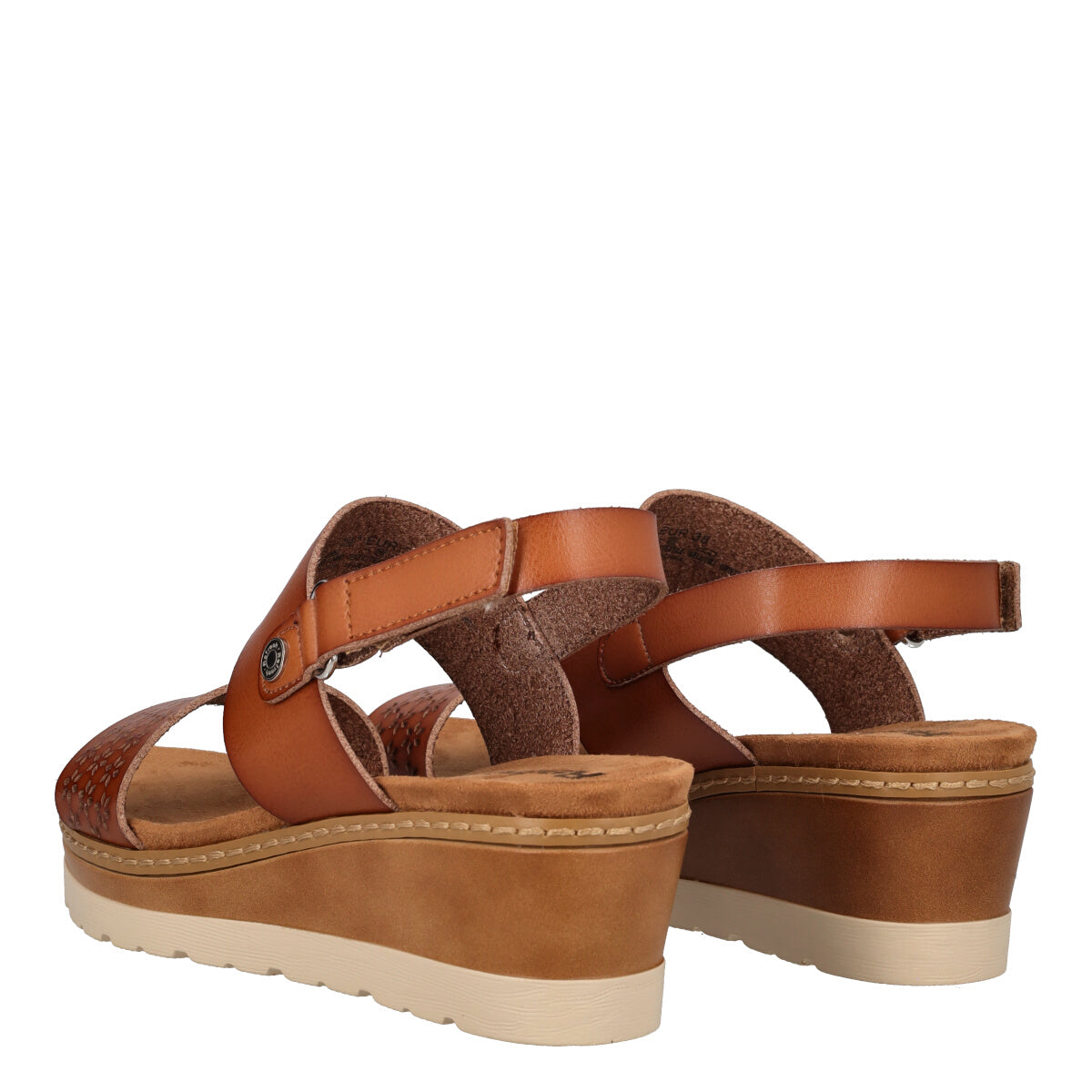 Sandalo Donna zeppa camel