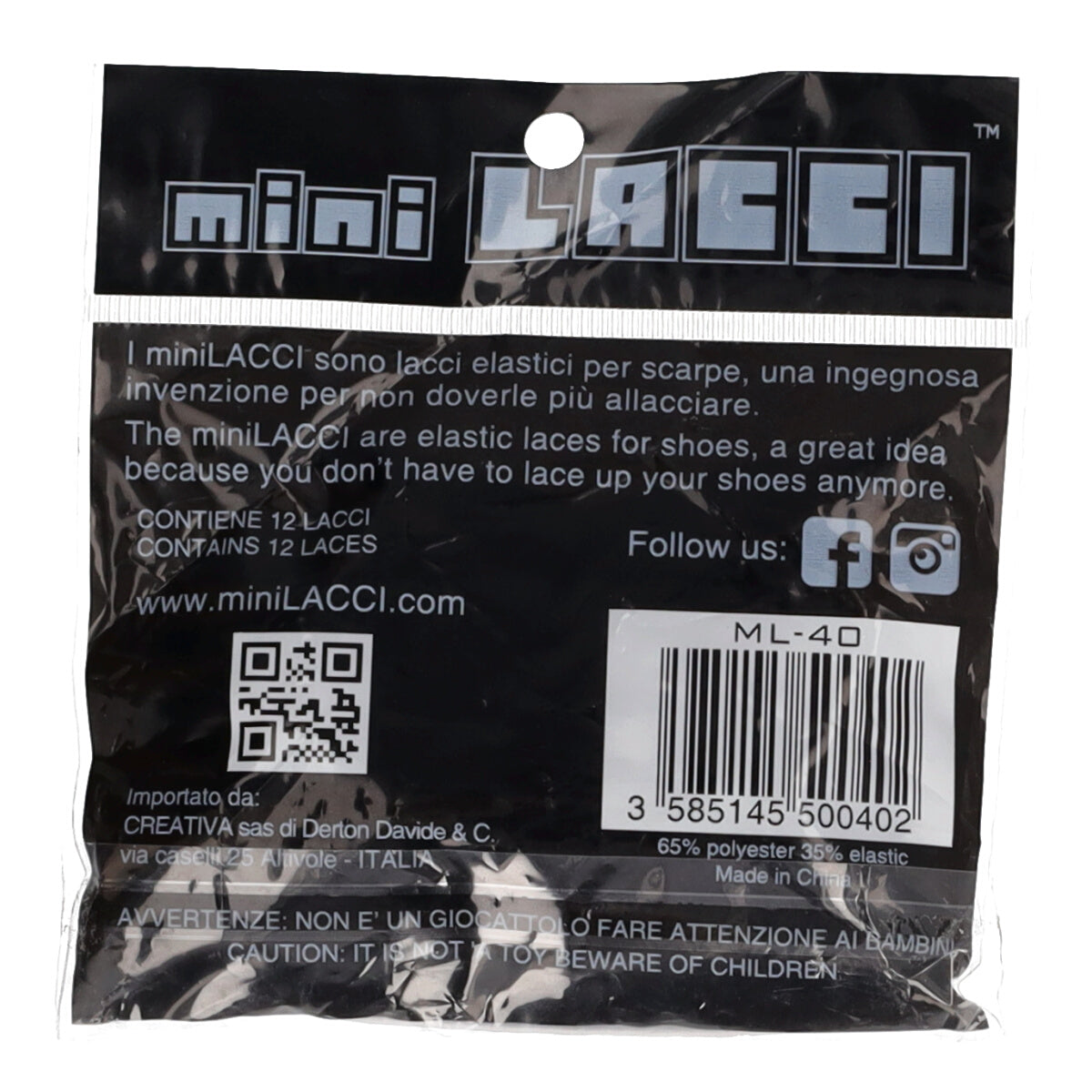 Mini Lacci Bianchi Stampa Teschi