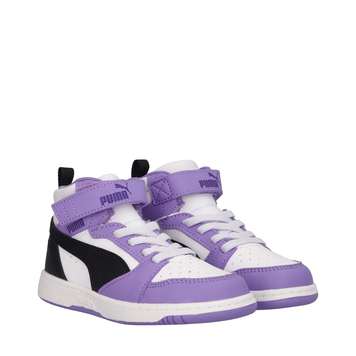REBOUND V6 MID AC INF Sneakers Bambina Lilla, Bianche e Nere
